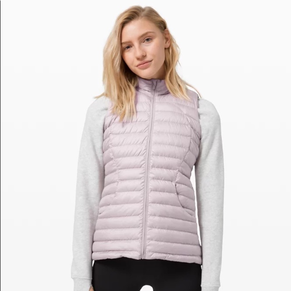LULULEMON Mauve Blush Pink Pack It Down Vest Sz 2 NEW